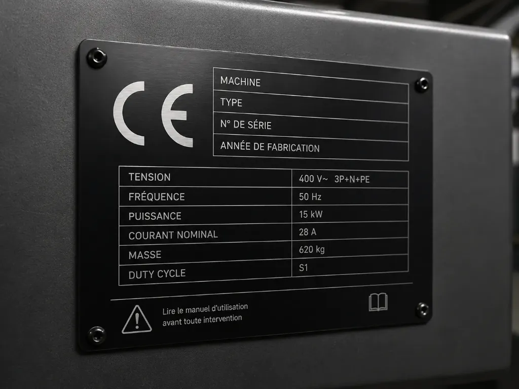 Plaque signalétique CE